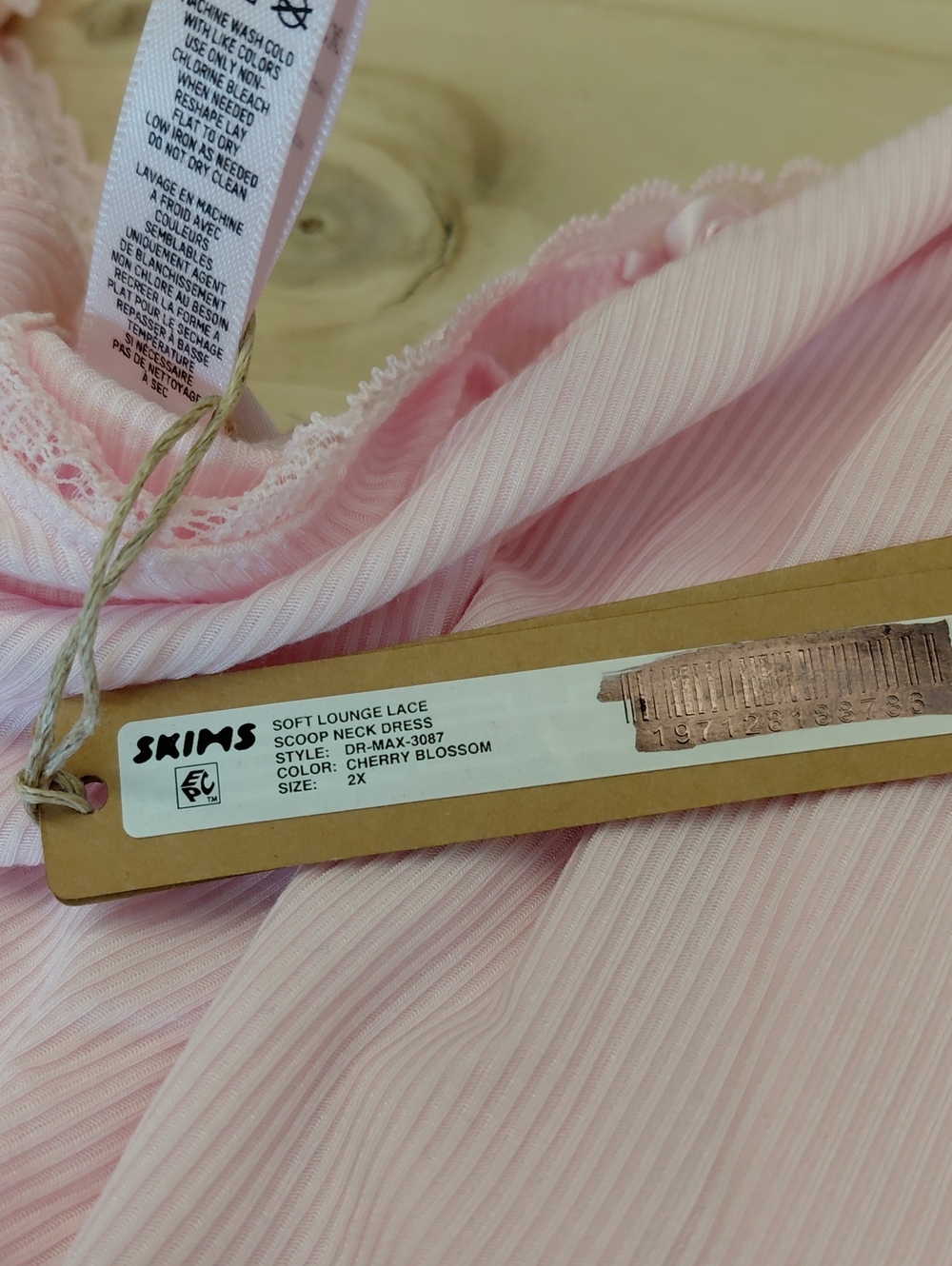 PRICE INCREASE ⬆️ 9/4 Nwt SKIMS Soft Lounge Lace Scoop Neck Cherry Blossom Pink - Picture 4 of 14